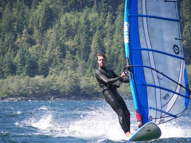 Chris Curran, relaxed sailing on stolen gear
