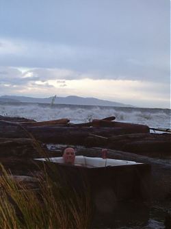 Hot tub with Robin wind surfing.JPG