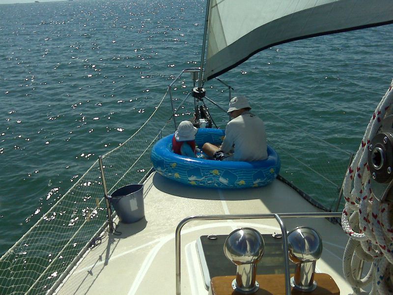 Boat comes equiped with a pool!
