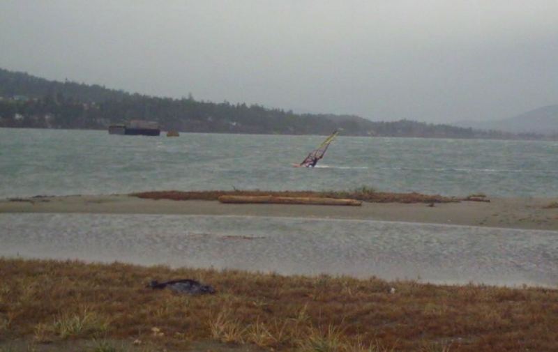 Louise blasting at Cordova Spit
