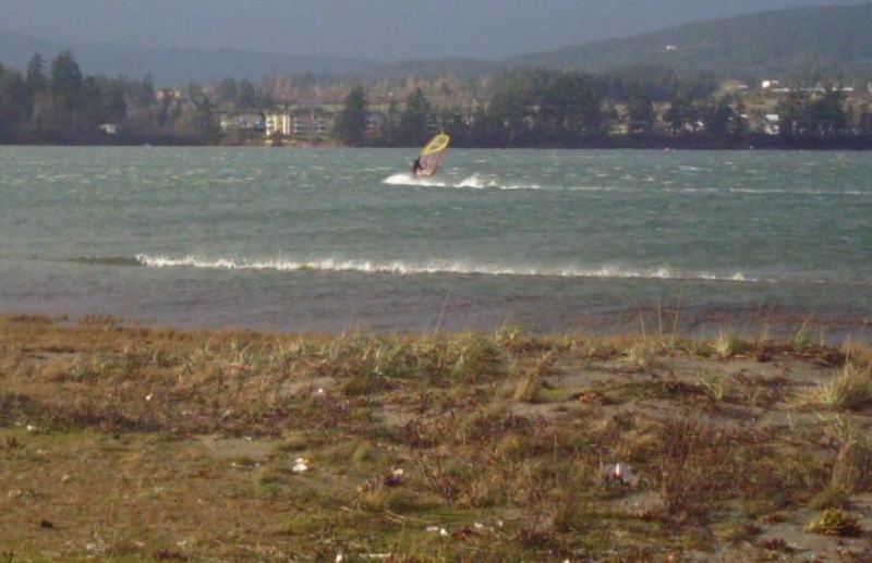 Tom cranking flatwater jibe
