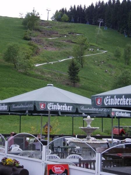 mtn biking and sliding, Harz mtns, Germany
Even the Summer Toboggan Hill gets a beer garden  :)
