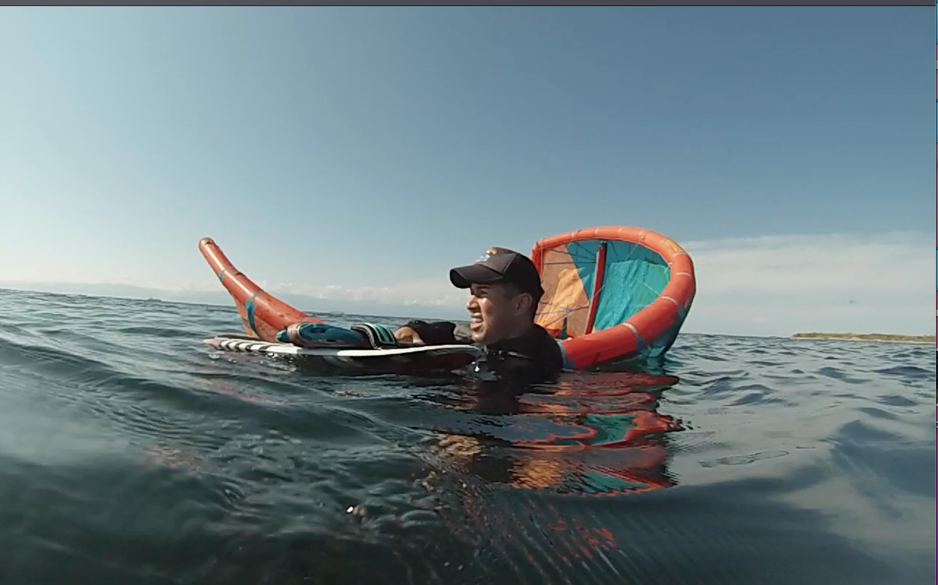 Earning my Clover Point Swim Badge (when the wind dies) #kitefoillife
