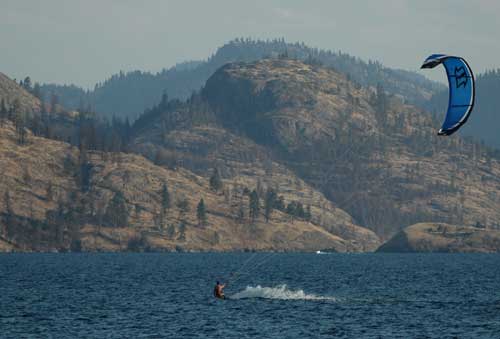 Peachland, Okanagan BC
Leaning into a 20 Meter Rhino...  
