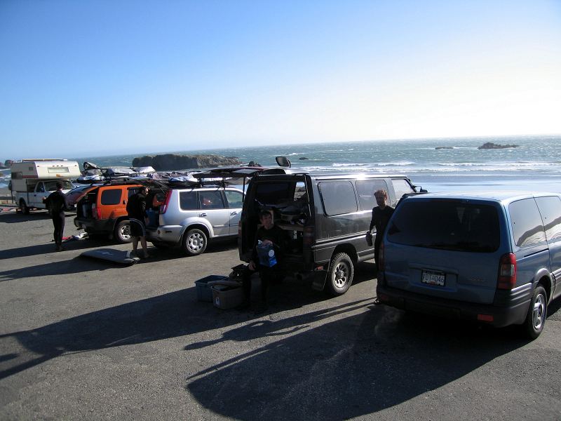 "Canadians only" parking lot at Cape Sebastian
