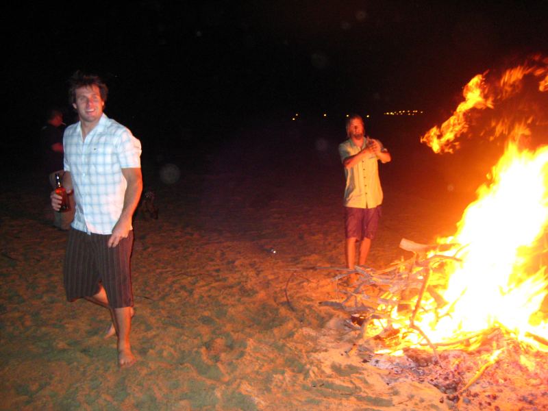 Andrew and Mark at LaVentana beach fire
