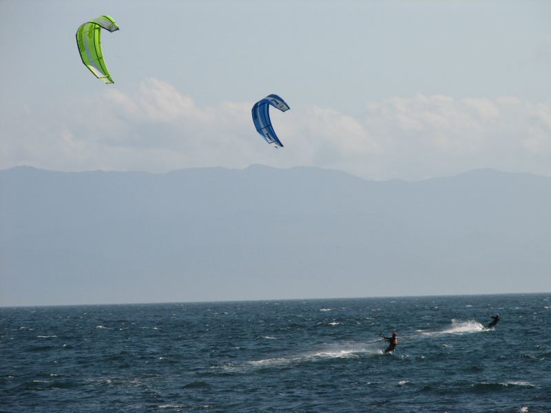 heading up wind
two guys headin out to sea
