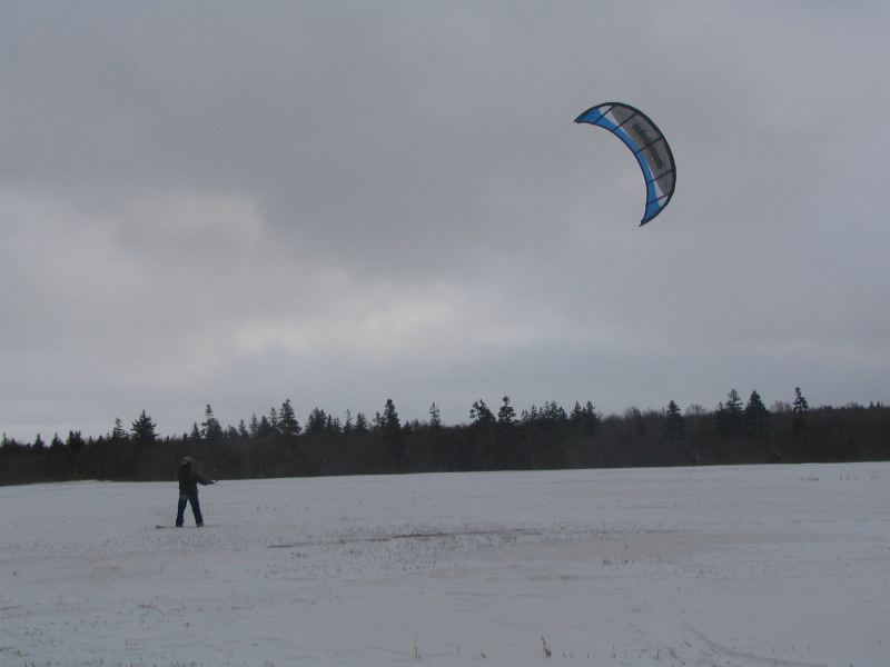 Nosey Snow Kiting in Cavendish, PEI DEC 07
