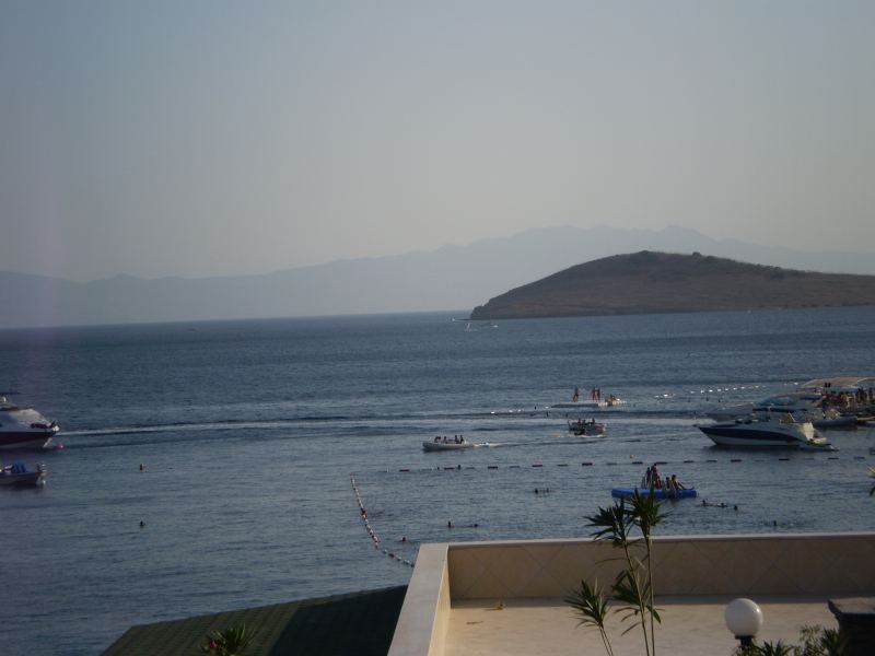 Bitez Beach Bodrum
Look closely, way out there, with Greek island beyond.
