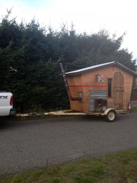 I thought mobile was the way to go, built on a boat trailer it is easy to tow and set up. Heats up in an hour and a half but 2 gets her cookin. 
