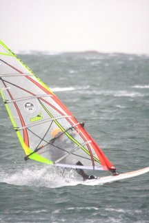 Wind surfing at Willow beach on the 24th Dec
