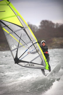 Wind surfing at Willow beach on the 24th Dec
