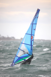 Wind surfing at Willow beach on the 24th Dec
